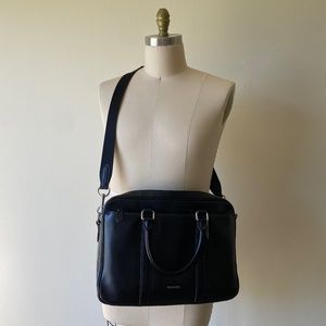 Coach Perry Slim Brief Laptop Messenger Leather Bag